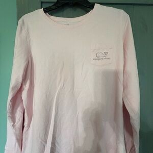Vineyard Vines Light Pink Cotton long sleeve tee size large